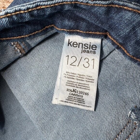 Kensie VintageLuxe The High Rise Wide Leg Jeans Size 12 Denim Pants High Waist - Picture 8 of 9